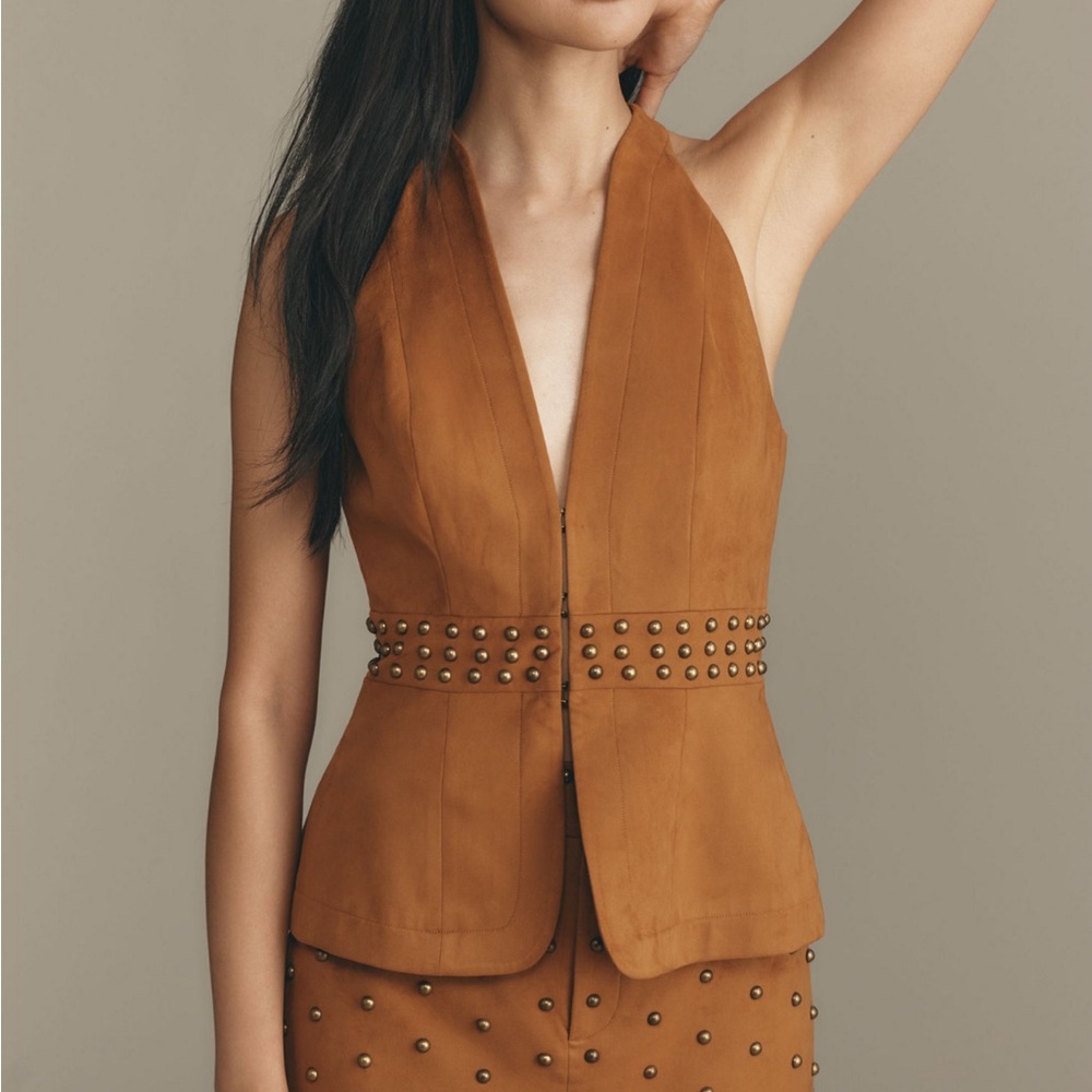 Brown Studded Vest